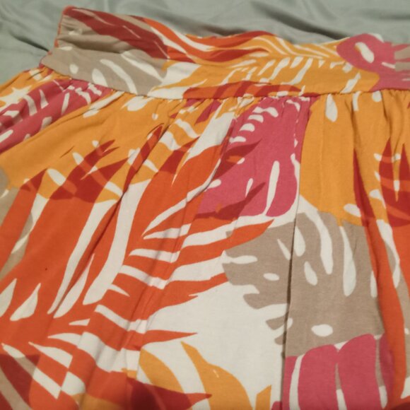 Lane Bryant Colorful Swing Skirt - Stretch Waist - 18/20 - Multicolor Palms - Picture 3 of 4